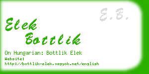elek bottlik business card